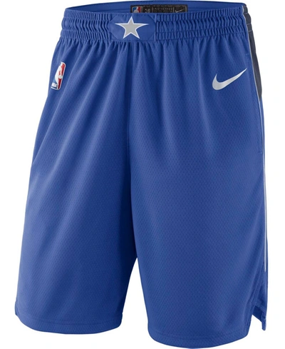 Shop Nike Men's Blue 2019/20 Dallas Mavericks Icon Edition Swingman Shorts