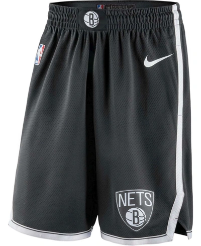 Shop Nike Men's Black 2019/20 Brooklyn Nets Icon Edition Swingman Shorts