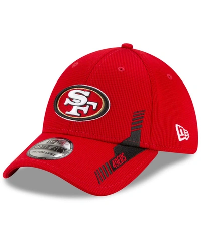 Shop New Era Men's Scarlet San Francisco 49ers 2021 Nfl Sideline Home 39thirty Flex Hat