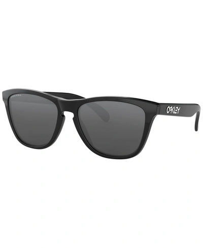 Shop Oakley Men's Low Bridge Fit Sunglasses, Oo9245 Frogskins 54 In Polished Black