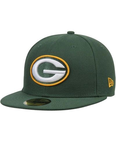 New Era Men's Green Green Bay Packers Field Patch 59fifty Fitted Hat In Green