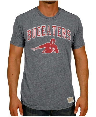 Shop Retro Brand Men's Heather Gray Nebraska Huskers Vintage-inspired Bugeaters Tri-blend T-shirt