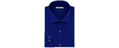 Shop Van Heusen Men's Slim-fit Flex Collar Stretch Solid Dress Shirt In Royal Blue