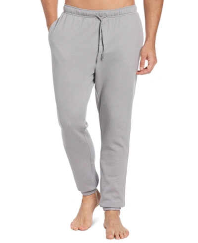 Shop Perry Ellis Portfolio Men's Heather Textured Knit Jogger Pants In Grey