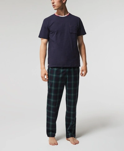 Shop Lacoste Men's Pajama T-shirt In Navy Blue