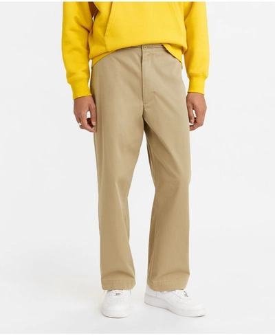 Shop Levi's Skate Men's Loose Fit Straight Leg Durable Chinos In Harvest Gold-tone