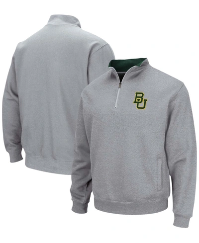 Colosseum Men's Heathered Gray Baylor Bears Tortugas Team Logo Quarter-zip Jacket In Heathered Gray