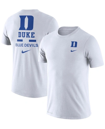 Shop Nike Men's White Duke Blue Devils Dna Logo Performance T-shirt
