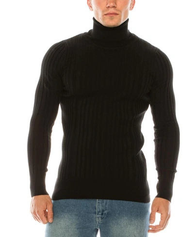 Shop Ron Tomson Men's Modern Ribbed Sweater In Black
