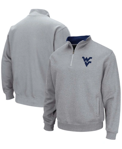 Colosseum Men's Heathered Gray West Virginia Mountaineers Tortugas Team Logo Quarter-zip Jacket In Heathered Gray