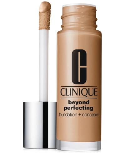 Shop Clinique Beyond Perfecting Foundation + Concealer, 1 Oz. In Nutty