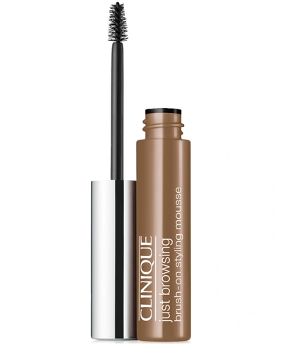 Shop Clinique Just Browsing Brush-on Styling Mousse Brow Tint, 0.07 oz In Soft Brown