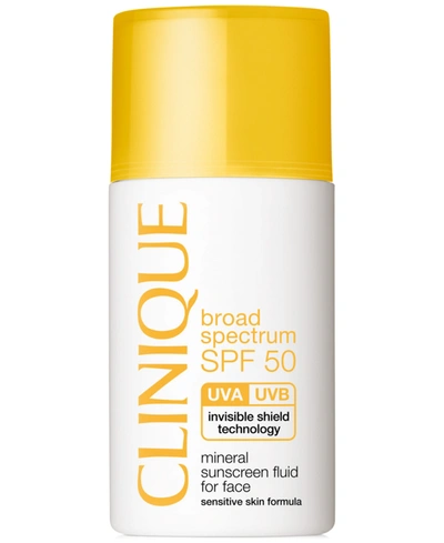 Shop Clinique Broad Spectrum Spf 50 Mineral Sunscreen Fluid For Face, 1 Oz.