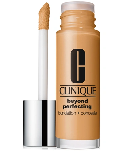 Shop Clinique Beyond Perfecting Foundation + Concealer, 1 Oz. In Honey Wheat