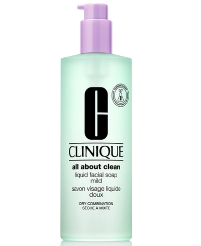 Shop Clinique Jumbo All About Clean Liquid Facial Soap Mild, 13.5 Oz.