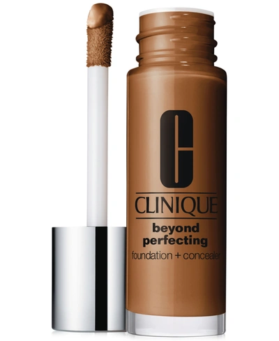 Shop Clinique Beyond Perfecting Foundation + Concealer, 1 Oz. In Clove