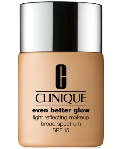 Shop Clinique Even Better Glow Light Reflecting Makeup Broad Spectrum Spf 15 Foundation, 1-oz. In Wn Toasted Wheat