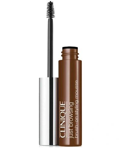Shop Clinique Just Browsing Brush-on Styling Mousse Brow Tint, 0.07 oz In Deep Brown