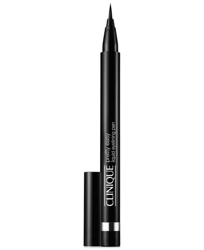 Shop Clinique Pretty Easy Liquid Eyelining Pen Eyeliner, 0.02 oz In Black