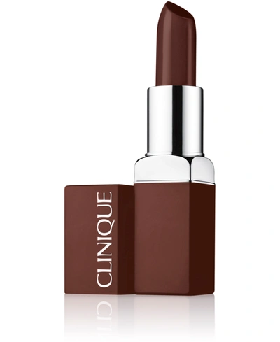 Shop Clinique Even Better Pop Lip Colour Foundation Lipstick In Velour:dark/deep Brown