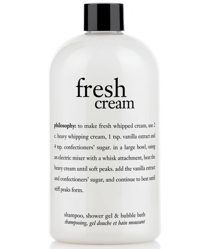 Shop Philosophy Fresh Cream 3-in-1 Shampoo, Shower Gel And Bubble Bath, 16 oz In No Color