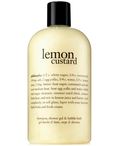 Shop Philosophy Lemon Custard 3-in-1 Shampoo, Shower Gel And Bubble Bath, 16 oz In No Color
