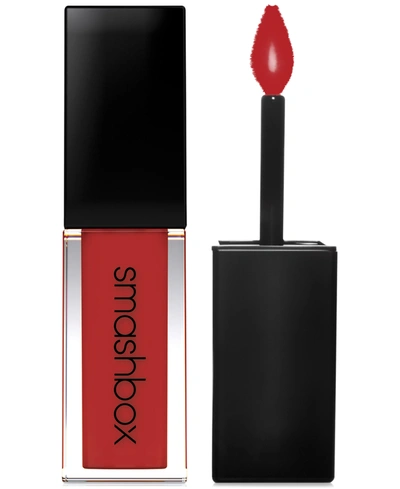 Shop Smashbox Always On Longwear Matte Liquid Lipstick In Bawse (deep Red)