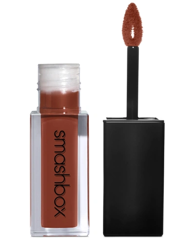 Shop Smashbox Always On Longwear Matte Liquid Lipstick In Yes Honey (light Chestnut Matte)