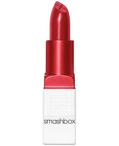 Shop Smashbox Be Legendary Prime & Plush Lipstick In Bawse (deep Red)