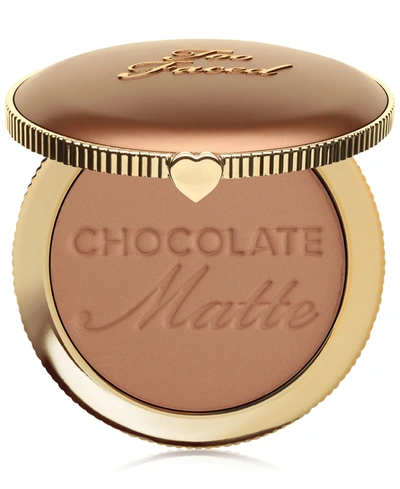 Too Faced Chocolate Soleil Cocoa Powder Infused Matte Bronzer In Chocolate
