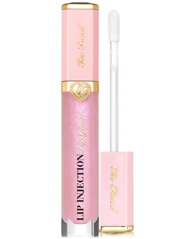 Shop Too Faced Lip Injection Power Plumping Multidimensional Lip Gloss In Pretty Pony - Baby Pink With Sparkle