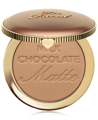 Shop Too Faced Chocolate Soleil Matte Bronzer In Milk Chocolate