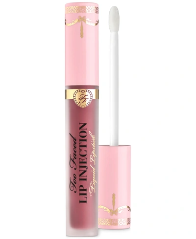 Shop Too Faced Lip Injection Longwear Power Plumping Cream Liquid Lipstick In Filler Up (muted Mauve Pink)