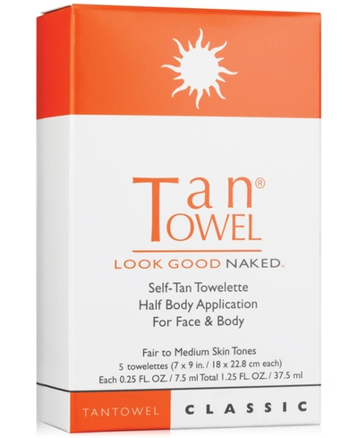 Shop Tantowel Half Body Classic Self-tan Towelette, 5-pk. In No Color