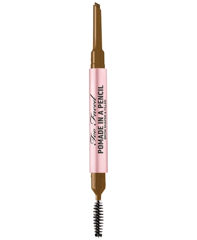 Shop Too Faced Pomade In A Pencil 36-hour Waterproof Brow Shaper & Filler In Medium Brown