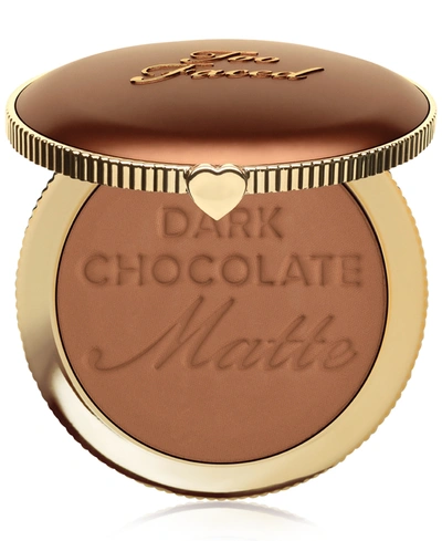 Shop Too Faced Chocolate Soleil Matte Bronzer In Dark Chocolate