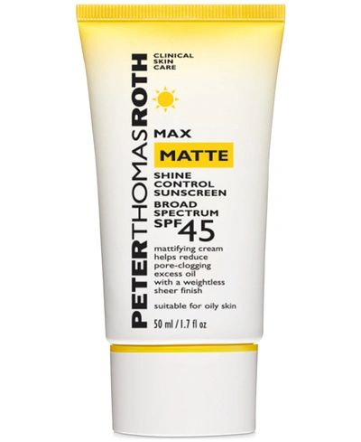 Shop Peter Thomas Roth Max Matte Shine Control Sunscreen Spf 45, 1.7 Oz.