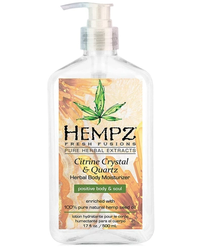 Shop Hempz Fresh Fusions Citrine Crystal & Quartz Herbal Body Moisturizer, 17-oz, From Purebeauty Salon & Spa