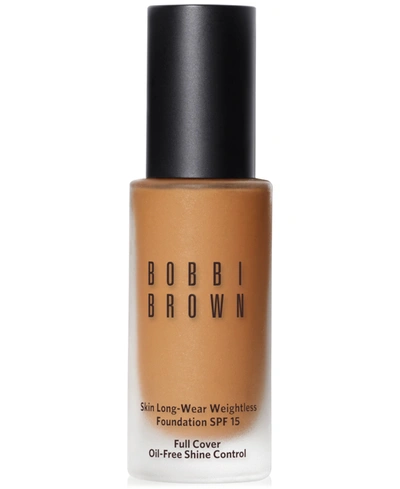 Shop Bobbi Brown Skin Long-wear Weightless Foundation Spf 15, 1-oz. In Warm Natural (w-) Olive Tanned Beige Wit