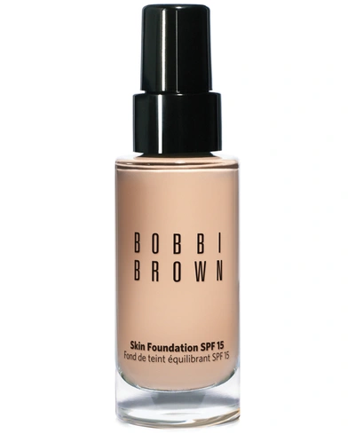 Shop Bobbi Brown Skin Foundation Spf 15, 1 oz In . Ivory (fair Beige With Light Neutral U