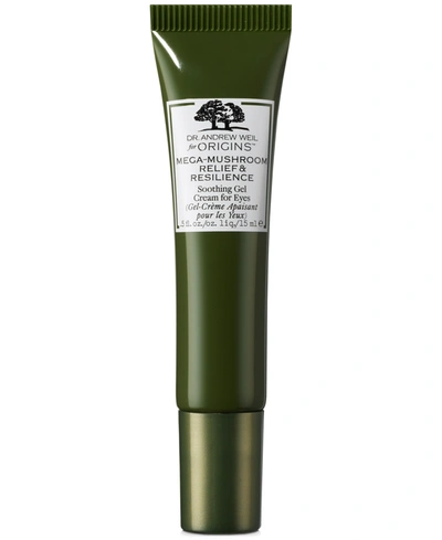 Shop Origins Mega-mushroom Relief & Resilience Soothing Gel Cream For Eyes, 0.5 Oz. In No Color