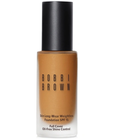 Shop Bobbi Brown Skin Long-wear Weightless Foundation Spf 15, 1-oz. In Neutral Honey (n-) Medium Dark Beige Wit