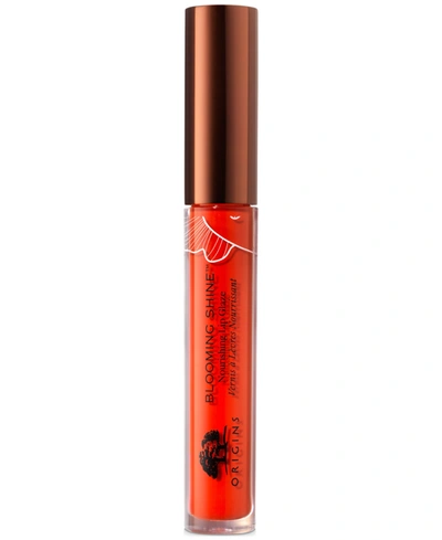 Shop Origins Blooming Shine Nourishing Lip Glaze In Petal Punch