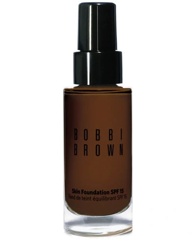 Shop Bobbi Brown Skin Foundation Spf 15, 1 oz In . Cool Espresso (cool Deepest Brown With