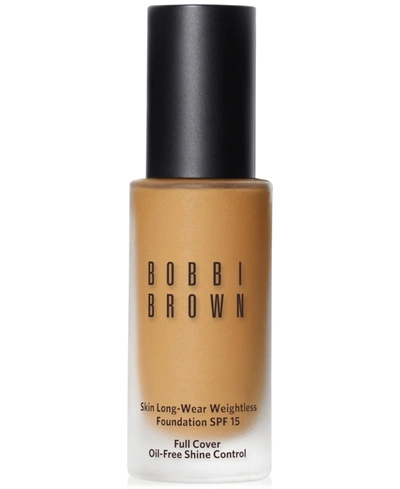 Shop Bobbi Brown Skin Long-wear Weightless Foundation Spf 15, 1-oz. In Natural Tan (n-) Neutral Beige With Yell