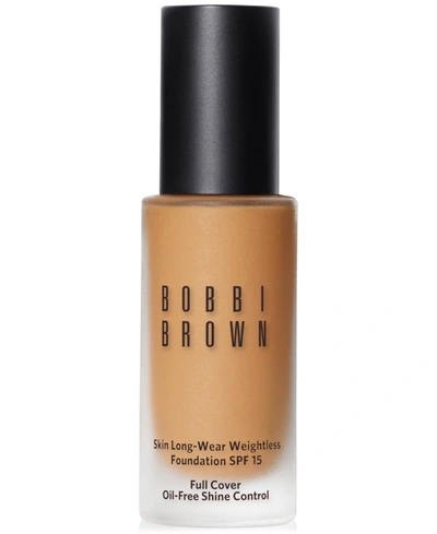 Shop Bobbi Brown Skin Long-wear Weightless Foundation Spf 15, 1-oz. In Warm Beige (w-) Medium Golden Beige With