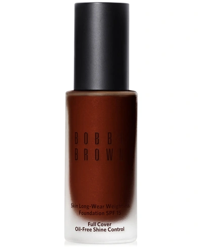 Shop Bobbi Brown Skin Long-wear Weightless Foundation Spf 15, 1-oz. In Cool Espresso (c-) Cool Darkest Brown Wi
