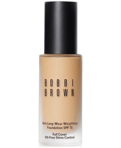 Shop Bobbi Brown Skin Long-wear Weightless Foundation Spf 15, 1-oz. In Warm Ivory (w-) Fair Beige With Light Ye