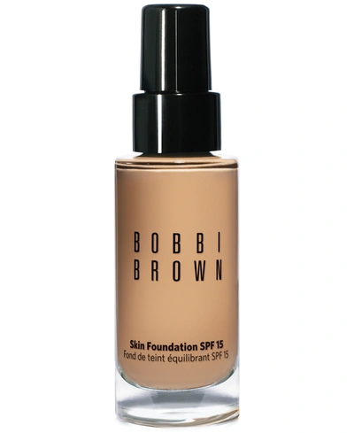 Shop Bobbi Brown Skin Foundation Spf 15, 1 oz In . Natural (olive Beige With Neutral Unde