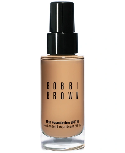 Shop Bobbi Brown Skin Foundation Spf 15, 1 oz In . Natural Tan (neutral Beige With Yellow